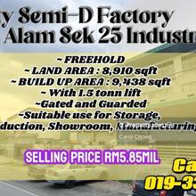 3.5 Storey Semi Detached Factory Shah Alam Sek 25 industrial