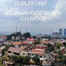 Highrise Duplex Unit, KLCC View, 3 carpark, Freehold