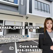 Emerald, Crest Austin @ End Lot 3-storey Shop Lot