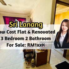 Sri Lanang, Low Cost Flat, Renovated, Good Location, 3 Bedroom 2 Bath
