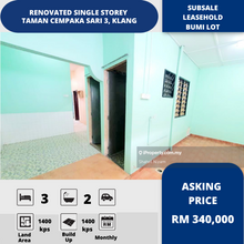 Renovated Single Storey Taman Cempaka Sari 3 Klang