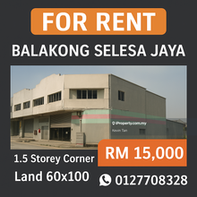 1.5sty Corner 60 x100 Taman Industri Selesa Jaya, Balakong