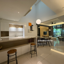 Modern high ceiling home on a hill