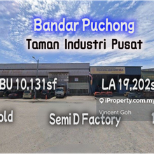 Taman Industri Pusat Bandar Puchong Freehold Adjoining Semi D Factory 