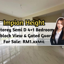 Impian Height, 2 Storey Semi D, Unblock View, Brand New, Gated Guarded