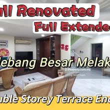 Taman Sayang Selasih Klebang Double Storey Endlot Full Extended