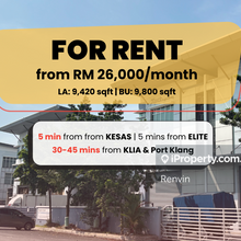 Extended & Spacious Semi-D Factory @ Sime Uep, Subang For Rent