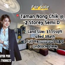 Taman Nong Chik @ JB 2 Storey Semi D (move in condition)