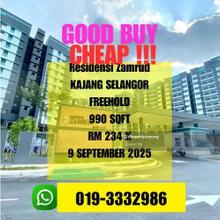 Bank Lelong Freehold Residensi Zamrud Kajang Selangor