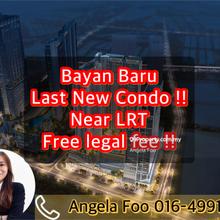 Last new condo in Bayan Baru area, 4 bedrooms layout, free agent fee!
