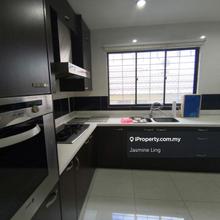 Partly furnished with kitchen cabinet.
