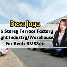 Desa Jaya, 1.5 Storey Terrace Factory 25x70, Light Industry/Warehouse