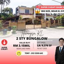Value Buy! Bank Lelong 2 Storey Bungalow @ Tasik Titiwangsa KL