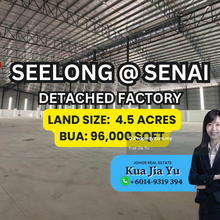 Senai Seelong 4.5 Acre 96k Bua Detached Factory 2000amp