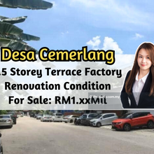 Desa Cemerlang 1.5 Storey Terrace Factory 40x120, Renovation Condition