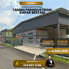 Taman Perindustrian Kapar Bestari Semi D Factory (Corner) For Sale