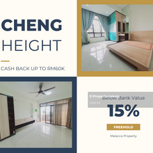 Cash rm60k Below 15% with 2.5 year Free Payment Freehold Cheng Height