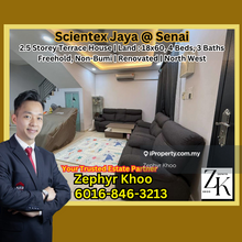 Taman Scientex Jaya @ Senai 2.5 Storey Terrace House For Sale