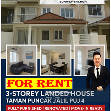 Puncak Jalil 3-Storey 5 Rooms House has been renovated & deep-cleaned.