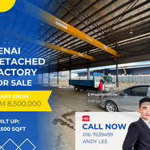 Senai Kulai Open Shed Detached Factory for Sale