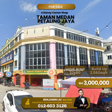 Taman Medan, Petaling Jaya 4-Storey Corner Shop Lot for Sale 