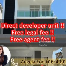 3 Storey Zero Lot Bungalow, Bukit Mertajam, Direct developer unit !