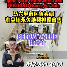 Melaka Town Ujong Pasir Freehold Single Storey Endlot House With Land