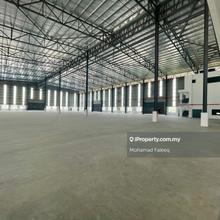 Big warehouse, many loading bays, high floor loading and ceiling