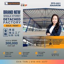Brand New Detached Factory at Jenjarom for rent