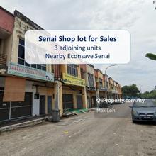 3 Adjoining Shop Units in Senai 