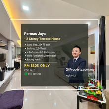 2 Storey Terrace House @ Permas Fully Furnished & Renovated for Sale!!
