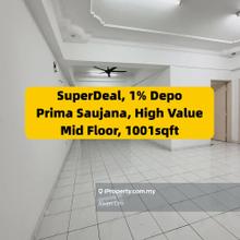 1% Deposit, Low Floor unit, Cash Back 50k, Prima Saujana