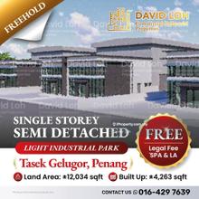 Tasek Gelugor! Freehold Single Storey Semi-D Light Industry Factory