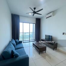 Urban living condominium, city view, luxury conveniences 