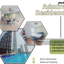 Fully Furnish Swimming Pool Badminton Admiral Residence Kota Laksamana