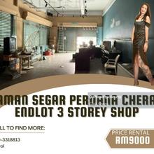 Open Car Park Taman Segar Perdana Cheras End Lot 3storey Shop For Rent