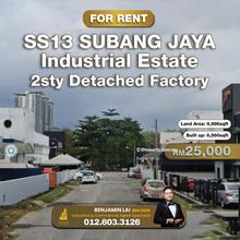 Ss13 Subang Jaya Industrial Estate 2sty Detached Factory for Rent