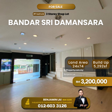 Bandar Sri Damansara, KL Freehold 3 Storey Shop Lot For Sale  