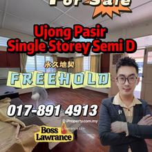 Ujong Pasir Freehold Single Storey Semi D For Sale 