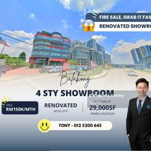 Big Renovated 4 Sty Showroom Warehouse with Lift for Rent at Balakong