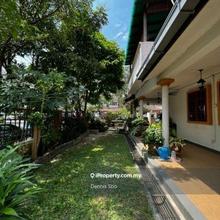 Nice corner house with huge side land garden and wide road facing  