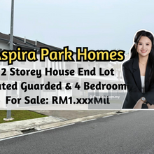 Aspira Park Homes, 2 Storey End Lot with 11ft Land, Gated Guarded