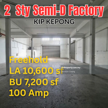 2 Sty Semi-D Factory Freehold Fully Extended with Approval Kip Kepong