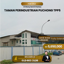 Taman Perindustrian Puchong 1.5 Storey Semi D Factory For Sale