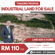 Tanjung Pelepas 12 Acres (Beside Main Road) Industrial Land for Sale