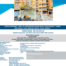 Auction Pangsapuri Delima Intan !! Below Market Price!!