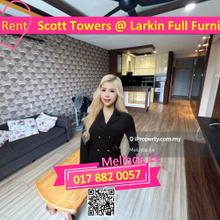 Johor Bahru Scott Towers @ Larkin Fully Furnished 3bed Low Floor