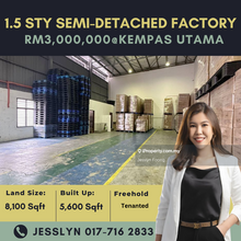 Kempas Utama, 1.5 Storey Semi-Detached For Sale
