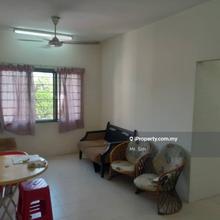 A walk up 3 bedroom partially furnished apartment