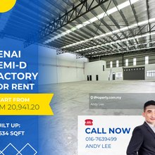 Senai Kulai Taman Perindustrian Sinergi Semi-D Factory for Rent